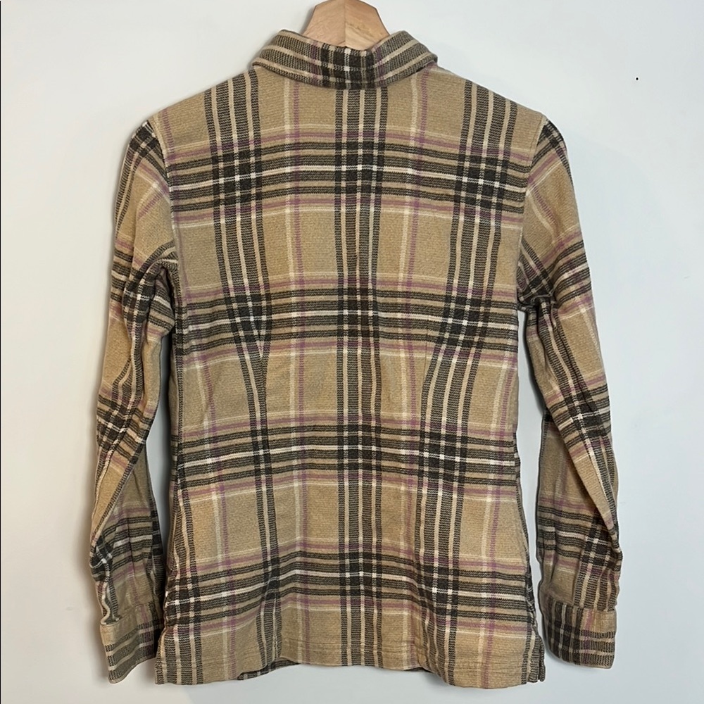 Patagonia Plaid Button-Down Flannel Shirt in Beige, Brown & Pink - Picture 5 of 5